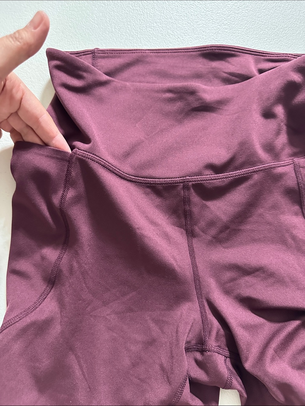 Women's Plum High-Waist Performance Shorts - Picture 4 of 4